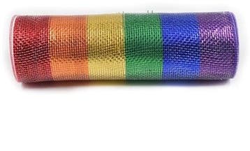 Decomesh metallic regenboog rainbow 26 cm rol 9 meter voor, Ophalen of Verzenden, Nieuw