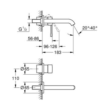 Wastafelkraan Grohe Essence Inbouwkraan 18.3 cm Hard, Ophalen of Verzenden, Nieuw