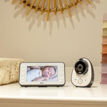 Alecto DVM-150 - Babyfoon met camera - Groot scherm - Wit •, Verzenden, Zo goed als nieuw