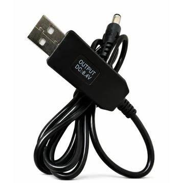 USB Step-Up Laadkabel 5V naar 8,4V met DC-plug, Verzenden, Zo goed als nieuw