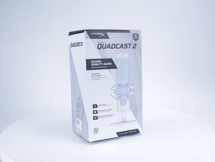 [RETOURDEAL] HyperX QuadCast 2 Grijs - Headset, Computers en Software, Headsets, Ophalen of Verzenden