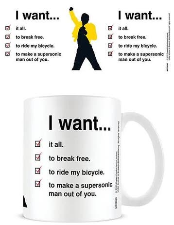 Queen - I Want... - Mok officiële merchandise, Ophalen of Verzenden, Nieuw, Gebruiksvoorwerp