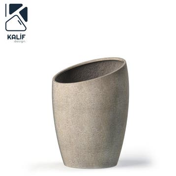 Ares L 66x66x90 cm Grey, Verzenden, Nieuw, Rond, Beton