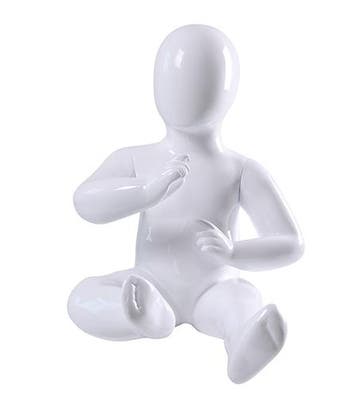 Faceless etalagepop baby glossy wit KM6-GW