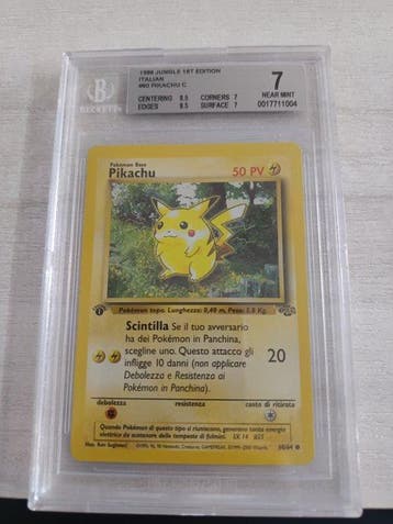 Pokémon - 1 Graded card - Pikachu 60/64 - Beckett 7, Hobby en Vrije tijd, Verzamelkaartspellen | Pokémon, Nieuw