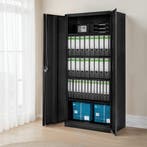 Archiefkast Blain met 5 planken 40x80x180cm - zwart, Verzenden, Nieuw