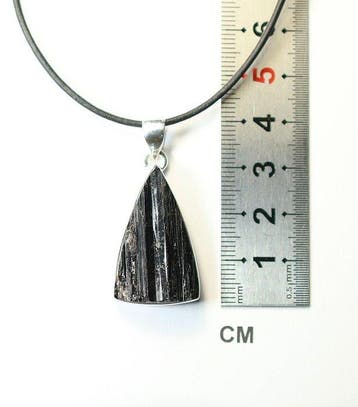 Zwarte toermalijn Hanger / rauw / nieuw- 9.12 g - (1)