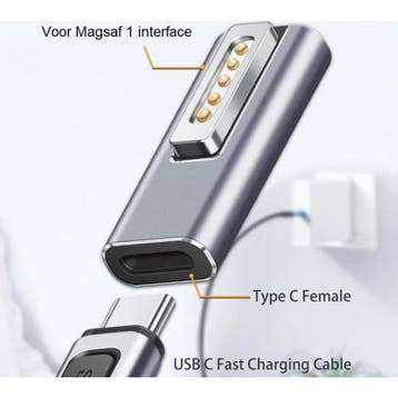 Magnetische PD-adapter voor Macbook Air - Pro, Verzenden, Nieuw