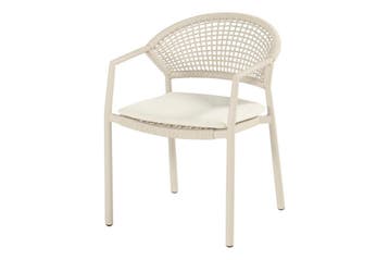 Hartman Taragona stapelbare rope dining tuinstoel - Sand, Tuin en Terras, Tuinstoelen, Verzenden, Nieuw, Overige materialen