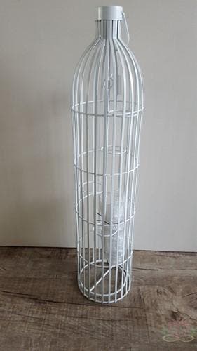 Vogelkooi Large met 5 glaasjes Wit 90 cm, Hobby en Vrije tijd, Knutselen, Nieuw, Ophalen of Verzenden