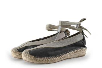 Shabbies Amsterdam Espadrilles in maat 39 Grijs, Shabbies Amsterdam, Verzenden, Zo goed als nieuw, Grijs