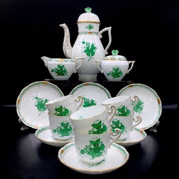 Herend - Exquisite Coffee/Tea Service for 6 Persons -