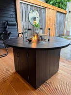 Ronde Vuurtafel van Steigerhout Ø100  Met Gashaard voor Tuin, Ophalen of Verzenden, Nieuw