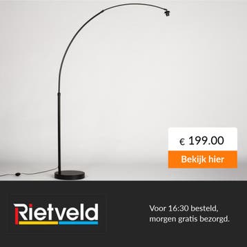 Rietveld-Vloerlampen-Zwart-Metaal, Verzenden, Nieuw