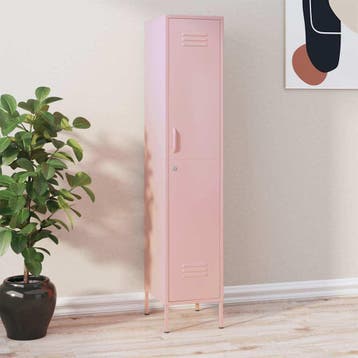 vidaXL Lockerkast 35x46x180 cm staal roze, Verzenden, Nieuw