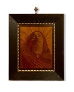 Icoon - Madonna in extase - 36 x 45 cm - Intarseo ligneo