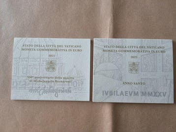 Vaticaan. 2 Euro 2025 Anno Santo + Michelangelo (2