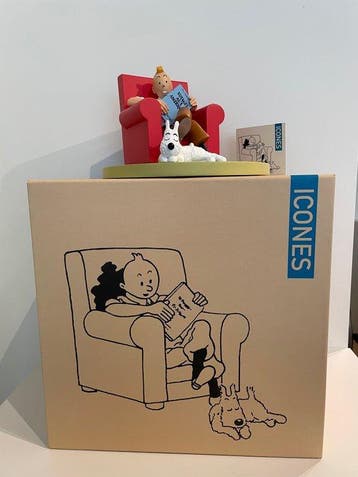 Kuifje in zijn rode zetel (Moul46404) Figure - Moulinsart, Nieuw