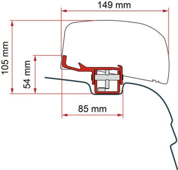 Fiamma VW T5/T6 Kit H1-L1/L2 >2003 F40Van, Ophalen of Verzenden, Nieuw, Fiamma