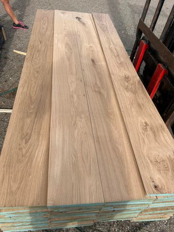 Eiken planken veer en groef  240x20 mm. 220/230/240/250, Minder dan 25 mm, Eiken, Nieuw, Ophalen of Verzenden