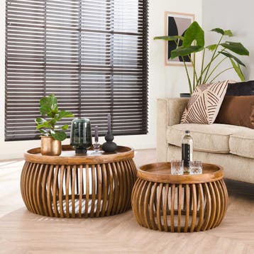*WOONWINKEL* Salontafel Set Van 2 Mangohout, Verzenden, Nieuw
