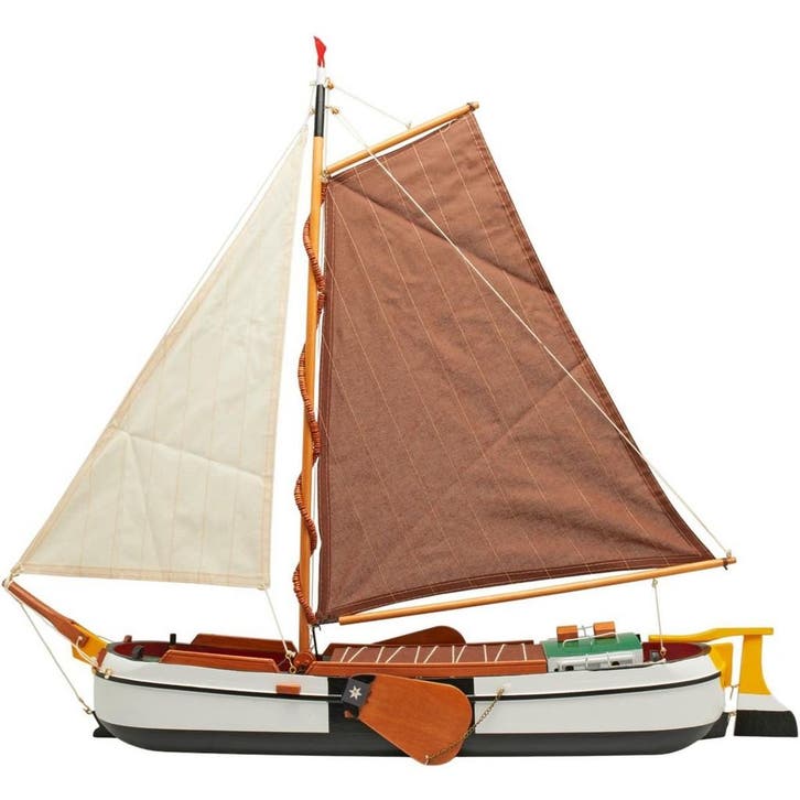 Skutsje Model 74cm Wit, Hobby en Vrije tijd, Modelbouw | Boten en Schepen, Ophalen of Verzenden