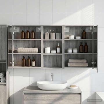 vidaXL Badkamerkastenset voor 3 pcs 116 x 16 x 62,5 cm, Verzenden, Nieuw