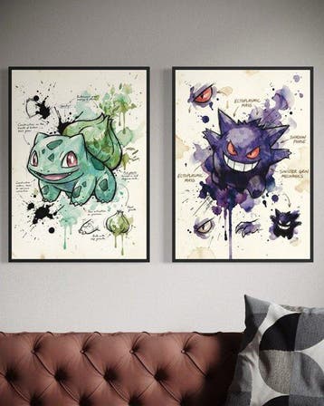 ANDSAL - Bulbasaur & Gengar Da Vinci Color Project Pokémon, Nieuw