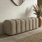 *WOONWINKEL* Bankje Taupe Stof 140 Cm, Huis en Inrichting, Verzenden, Nieuw, Stof