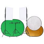 vidaXL Fotostudioset met lichtset, achtergrondscherm en, Audio, Tv en Foto, Fotografie | Fotostudio en Toebehoren, Verzenden, Nieuw