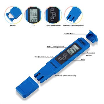 Digitaal Watermeetapparaat met LCD Display 3in1 - TDS- EC..., Verzenden, Nieuw