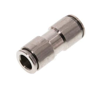 Rechte pneumatische insteekkoppeling - 6 bar - 12mm - RVS, Ophalen of Verzenden, Nieuw