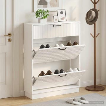 vidaXL Schoenenkast HOORN 78 x 24 x 100 cm Bewerkt hout, Verzenden, Nieuw