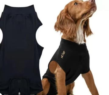 Honden Romper voor na de operatie Zwart (MedischLoopsheid), Ophalen of Verzenden, Nieuw, Overige hondenkleding