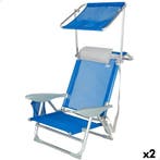 Strandstoel Aktive Blauw 47 x 67 x 43 cm (2 Stuks), Verzenden, Nieuw