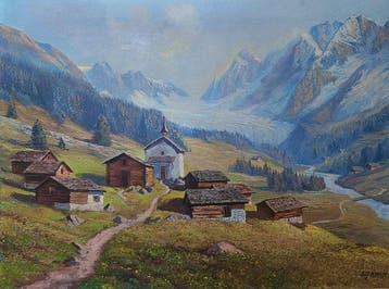 Enrico Janin (1881-1962) - Paesaggio Alpino - NO RESERVE, Antiek en Kunst