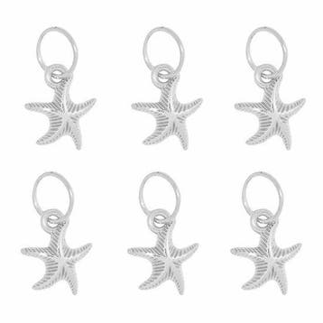Haarspeld Haarringen 1cm - Bedel Zeester - Zilver - Set van, Nieuw