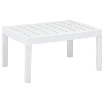 vidaXL Tuintafel 78x55x38 cm kunststof wit, Tuin en Terras, Tuintafels, Verzenden, Nieuw, Kunststof