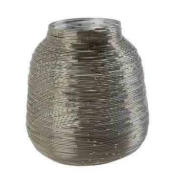 Lantaarn Ijzer kira zilver h25 d20cm, Verzenden, Nieuw