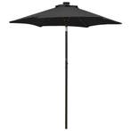 vidaXL Parasol met LED-verlichting 200x211 cm aluminium, Tuin en Terras, Verzenden, Nieuw, 2 tot 3 meter