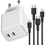 iPhone Snellader met 2x USB-C Poorten + 2x Stevige USB C, Ophalen of Verzenden, Nieuw