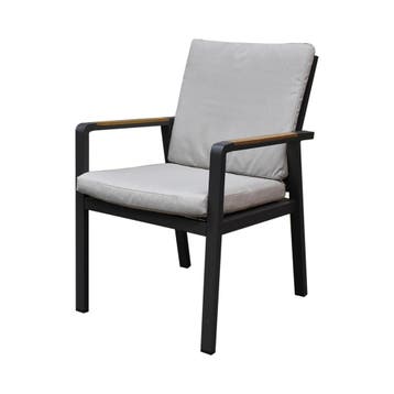 Set van 6 Lola dining tuinstoelen aluminium antraciet, Tuin en Terras, Ophalen of Verzenden, Nieuw, Aluminium