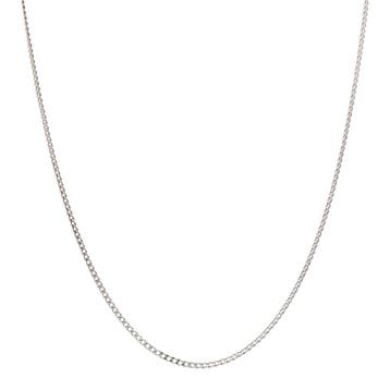Witgouden lengtecollier gourmet 45 cm 14 karaat, Sieraden, Tassen en Uiterlijk, Kettingen, Verzenden, Zo goed als nieuw, Goud