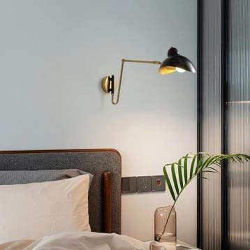 Industriële Wandlamp met Lange Arm en Scharnier, Huis en Inrichting, Lampen | Spots, Verzenden, Nieuw