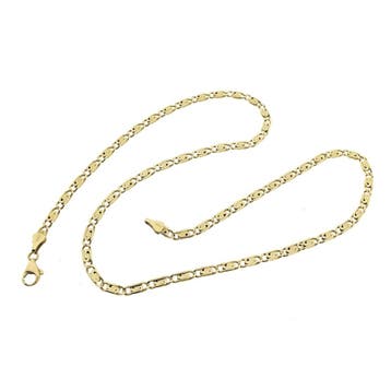 Gouden scroll schakelketting; Midas, Ophalen of Verzenden, Gebruikt, Goud, Goud