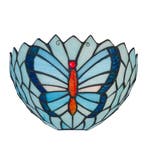 Tiffany vlinder wandlamp - B 25 CM x H 14 CM (Art. 8251), Verzenden, Nieuw