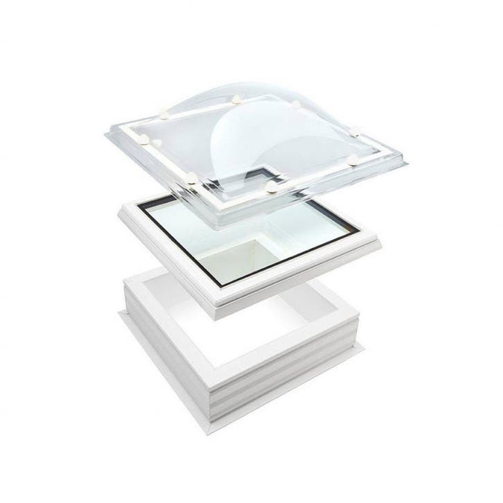 Skylux lichtkoepel iDome met HR++ glas 90x90 cm, Doe-het-zelf en Verbouw, Glas en Ramen, Verzenden