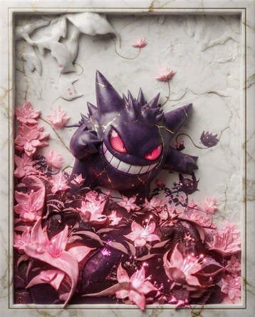 Makayhos - [Canvas] Gengar Shadow Bloom – Cherry Blossom, Nieuw