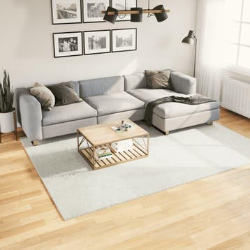 vidaXL Vloerkleed OVIEDO laagpolig 200x280 cm crèmekleurig, Verzenden, Nieuw, Crème
