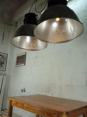 Plafondlamp (2) - Vintage Industriële Aluminium Fabriek